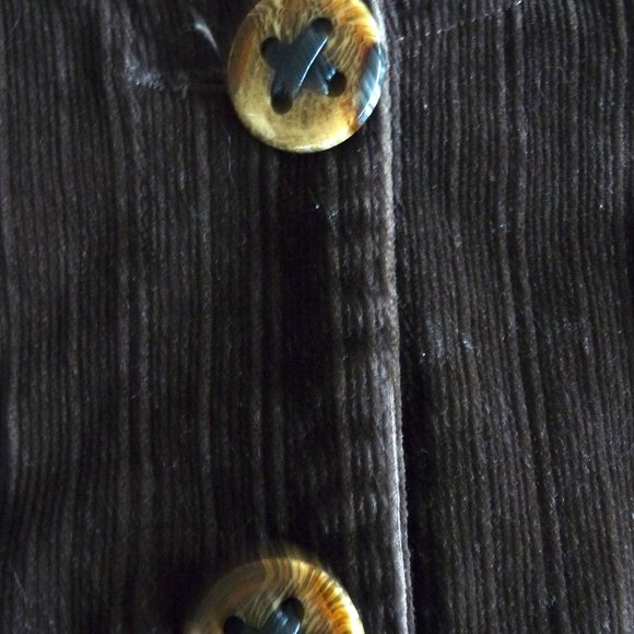 LAL brown corduoroy jacket cropped PL cute buttons - Picture 4 of 6